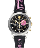 Buy Shop Versace Sport Tech Chronograph Black Dial Black Rubber Strap Watch for Women - VELT00619 USA Online
