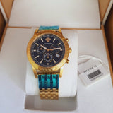 Buy Shop Versace Sport Tech Chronograph Black Dial Gold Steel Strap Watch for Men - VELT00419 USA Online