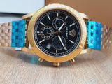 Buy Shop Versace Sport Tech Chronograph Black Dial Gold Steel Strap Watch for Men - VELT00419 USA Online