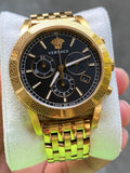 Buy Shop Versace Sport Tech Chronograph Black Dial Gold Steel Strap Watch for Men - VELT00419 USA Online