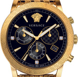 Buy Shop Versace Sport Tech Chronograph Black Dial Gold Steel Strap Watch for Men - VELT00419 USA Online