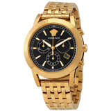 Buy Shop Versace Sport Tech Chronograph Black Dial Gold Steel Strap Watch for Men - VELT00419 USA Online