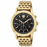 Buy Shop Versace Sport Tech Chronograph Black Dial Gold Steel Strap Watch for Men - VELT00419 USA Online
