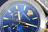 Buy Shop Versace Sport Tech Chronograph Blue Dial Silver Steel Strap Watch for Men - VELT00219 USA Online