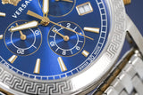 Buy Shop Versace Sport Tech Chronograph Blue Dial Silver Steel Strap Watch for Men - VELT00219 USA Online