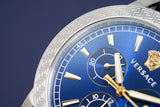 Buy Shop Versace Sport Tech Chronograph Blue Dial Silver Steel Strap Watch for Men - VELT00219 USA Online