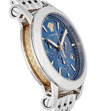 Buy Shop Versace Sport Tech Chronograph Blue Dial Silver Steel Strap Watch for Men - VELT00219 USA Online