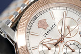 Buy Shop Versace Sport Tech Chronograph While Dial Two Tone Steel Strap Watch for Men - VELT00319 USA Online