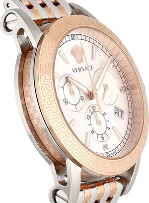 Buy Shop Versace Sport Tech Chronograph While Dial Two Tone Steel Strap Watch for Men - VELT00319 USA Online