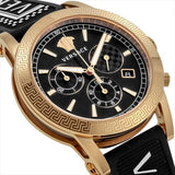 Buy Shop Versace Sports Tech Chronograph Black Dial Black Rubber Strap Watch for Men - VELT00119 USA Online