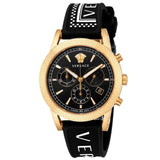 Buy Shop Versace Sports Tech Chronograph Black Dial Black Rubber Strap Watch for Men - VELT00119 USA Online