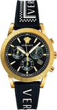 Buy Shop Versace Sports Tech Chronograph Black Dial Black Rubber Strap Watch for Men - VELT00119 USA Online