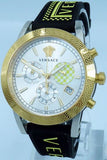 Buy Shop Versace Sports Tech Chronograph Silver Dial Black Rubber Strap Watch for Women - VELT00519 USA Online