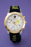 Buy Shop Versace Sports Tech Chronograph Silver Dial Black Rubber Strap Watch for Women - VELT00519 USA Online