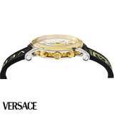 Buy Shop Versace Sports Tech Chronograph Silver Dial Black Rubber Strap Watch for Women - VELT00519 USA Online