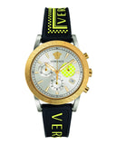 Buy Shop Versace Sports Tech Chronograph Silver Dial Black Rubber Strap Watch for Women - VELT00519 USA Online