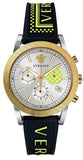Buy Shop Versace Sports Tech Chronograph Silver Dial Black Rubber Strap Watch for Women - VELT00519 USA Online