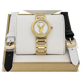 Buy Shop Versace Mini Virtus Quartz White Dial Gold Steel Strap Watch For Men - VET300221 USA Online