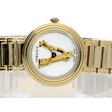 Buy Shop Versace Mini Virtus Quartz White Dial Gold Steel Strap Watch For Men - VET300221 USA Online