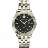 Buy Shop Versace Univers Analog Black Dial Silver Steel Strap Watch for Men - VEBK00418 USA Online