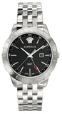 Buy Shop Versace Univers Analog Black Dial Silver Steel Strap Watch for Men - VEBK00418 USA Online