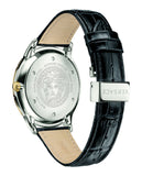 Buy Shop Versace Univers Beige Dial Black Leather Strap Watch for Men - VEBK00218 USA Online