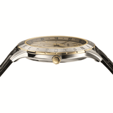 Buy Shop Versace Univers Beige Dial Black Leather Strap Watch for Men - VEBK00218 USA Online