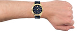Buy Shop Versace Univers Navy Blue Dial Navy Blue Leather Strap Watch for Men - VEBK00318 USA Online