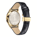 Buy Shop Versace Univers Navy Blue Dial Navy Blue Leather Strap Watch for Men - VEBK00318 USA Online