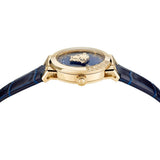 Buy Shop Versace Univers Navy Blue Dial Navy Blue Leather Strap Watch for Men - VEBK00318 USA Online