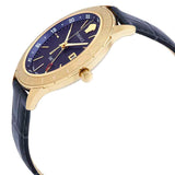 Buy Shop Versace Univers Navy Blue Dial Navy Blue Leather Strap Watch for Men - VEBK00318 USA Online