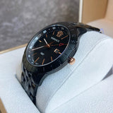 Buy Shop Versace Univers Quartz Black Dial Black Steel Strap Watch for Men - VEBK00618 USA Online