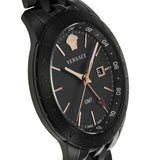 Buy Shop Versace Univers Quartz Black Dial Black Steel Strap Watch for Men - VEBK00618 USA Online