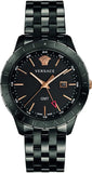 Buy Shop Versace Univers Quartz Black Dial Black Steel Strap Watch for Men - VEBK00618 USA Online