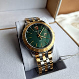 Buy Shop Versace Univers Quartz Green Dial Two Tone Steel Strap Watch for Men - VEBK00718 USA Online