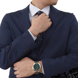 Buy Shop Versace Univers Quartz Green Dial Two Tone Steel Strap Watch for Men - VEBK00718 USA Online