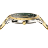 Buy Shop Versace Univers Quartz Green Dial Two Tone Steel Strap Watch for Men - VEBK00718 USA Online