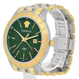 Buy Shop Versace Univers Quartz Green Dial Two Tone Steel Strap Watch for Men - VEBK00718 USA Online
