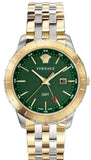 Buy Shop Versace Univers Quartz Green Dial Two Tone Steel Strap Watch for Men - VEBK00718 USA Online