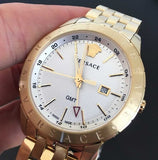 Buy Shop Versace Univers Quartz White Dial Gold Steel Strap Watch for Men - VEBK00518 USA Online