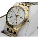 Buy Shop Versace Univers Quartz White Dial Gold Steel Strap Watch for Men - VEBK00518 USA Online