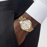 Buy Shop Versace Univers Quartz White Dial Gold Steel Strap Watch for Men - VEBK00518 USA Online