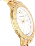 Buy Shop Versace Univers Quartz White Dial Gold Steel Strap Watch for Men - VEBK00518 USA Online