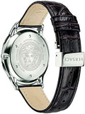 Buy Shop Versace Univers White Dial Brown Leather Strap Watch for Men - VEBK00118 USA Online