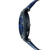 Buy Shop Versace V Race Chronograph Quartz Blue Dial Blue Leather Strap Watch For Men - VEBV00419 USA Online