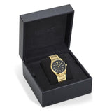 Buy Shop Versace V-Auria Quartz Black Dial Gold Steel Strap Watch for Men - VE0F00525 USA Online