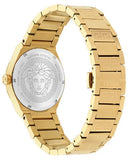 Buy Shop Versace V-Auria Quartz Black Dial Gold Steel Strap Watch for Men - VE0F00525 USA Online