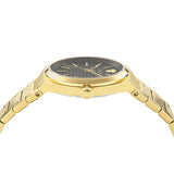 Buy Shop Versace V-Auria Quartz Black Dial Gold Steel Strap Watch for Men - VE0F00525 USA Online