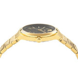 Buy Shop Versace V-Auria Quartz Black Dial Gold Steel Strap Watch for Men - VE0F00525 USA Online