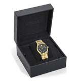 Buy Shop Versace V-Auria Quartz Black Dial Gold Steel Strap Watch for Men - VE0F00525 USA Online